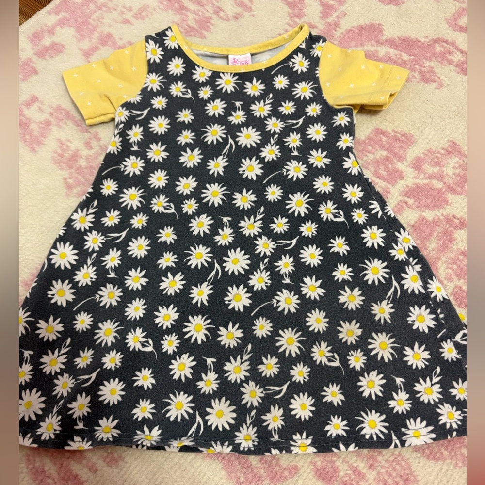 Ricrac & Ruffles Daisy Floral Cottage Core Short Sleeve Sundress Toddler Girl 2T